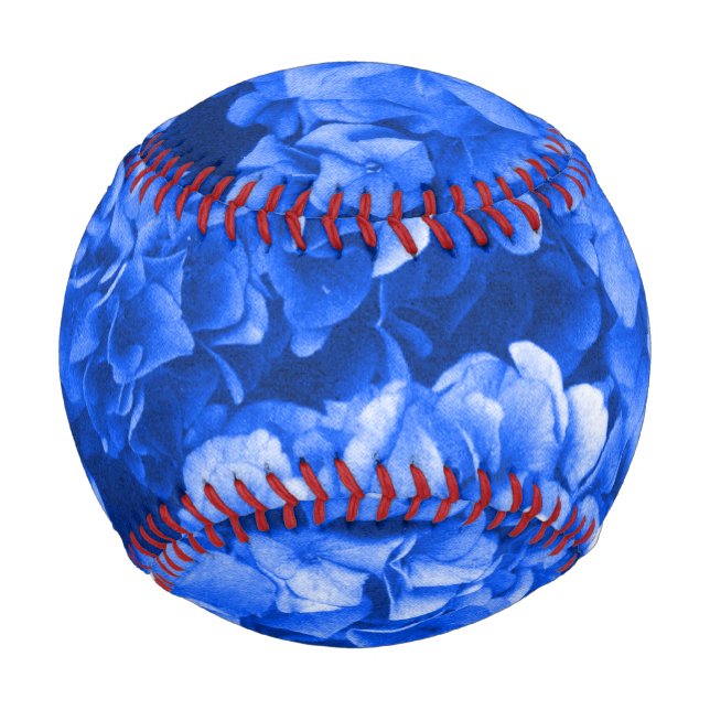Pelota De Béisbol Blue Hydrangea Baseball (Anverso)