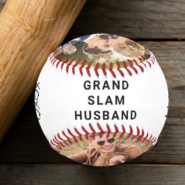 Pelota De Béisbol Boda recién casada con foto del mejor marido