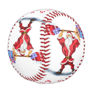 Pelota De Béisbol Bodybuilder Santa Funny Navidades Béisbol