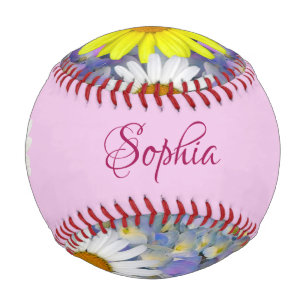 Pelota De Béisbol Bonitos Flores de Béisbol