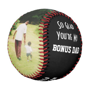 Pelota De Béisbol BONUS de foto Black 2 personalizado DAD
