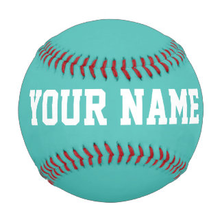 Pelota De Béisbol Boy Birthday gift idea custom name text turquoise
