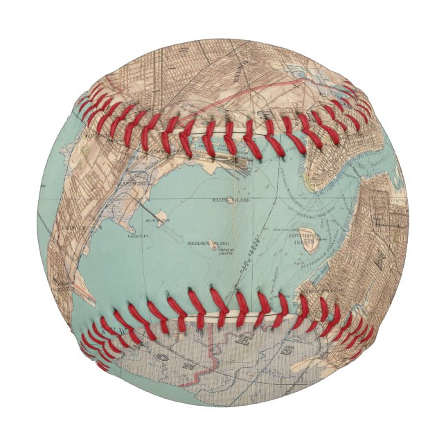 Pelota De Béisbol Brooklyn, Jersey City y Hoboken (Anverso)
