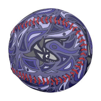 Pelota De Béisbol Burbuja de Shark Abstract del béisbol