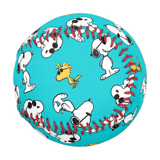 Pelota De Béisbol Cacahuetes | Patrón Snoopy & Gafas de sol (Anverso derecho)