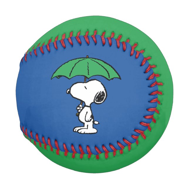 Pelota De Béisbol Cacahuetes | Snoopy Green Umbrella (Anverso derecho)