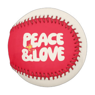 Pelota De Béisbol Cacahuetes   Woodstock de paz y amor