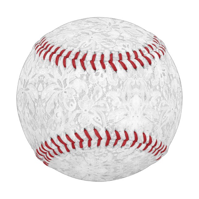Pelota De Béisbol Caer en un encaje blanco (Anverso)