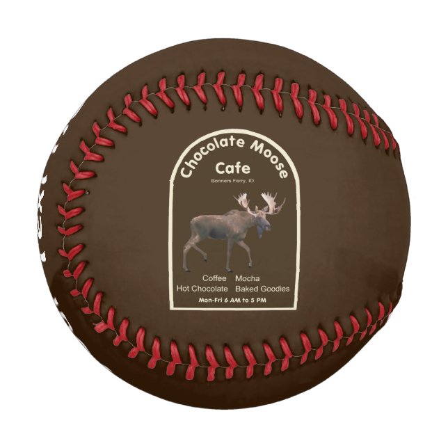 Pelota De Béisbol Cafetería de chocolate Moose (Anverso izquierdo)
