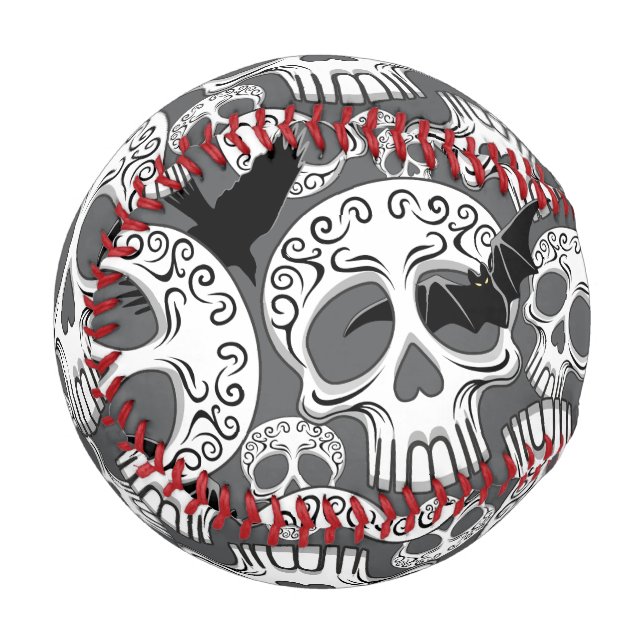 Pelota De Béisbol Calaveras decorativas de Halloween (Anverso izquierdo)