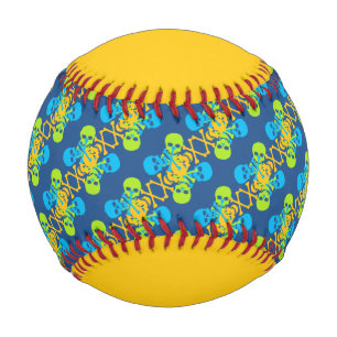 Pelota De Béisbol Calaveras y huesos cruzados