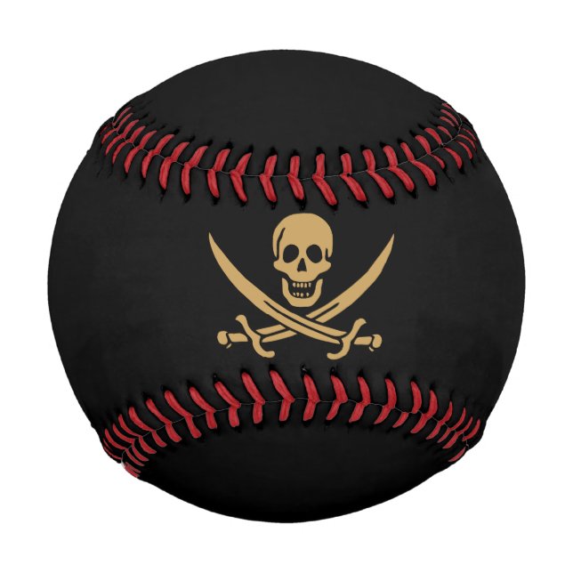 Pelota De Béisbol Calico Jack, Pirata Azteca de Oro y Pirata de Cutl (Anverso)