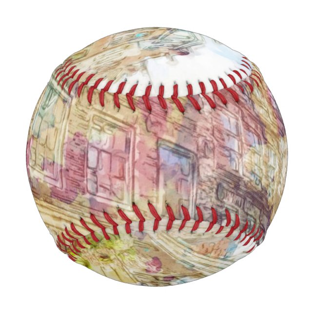 Pelota De Béisbol Calles del viejo Ámsterdam (Anverso)