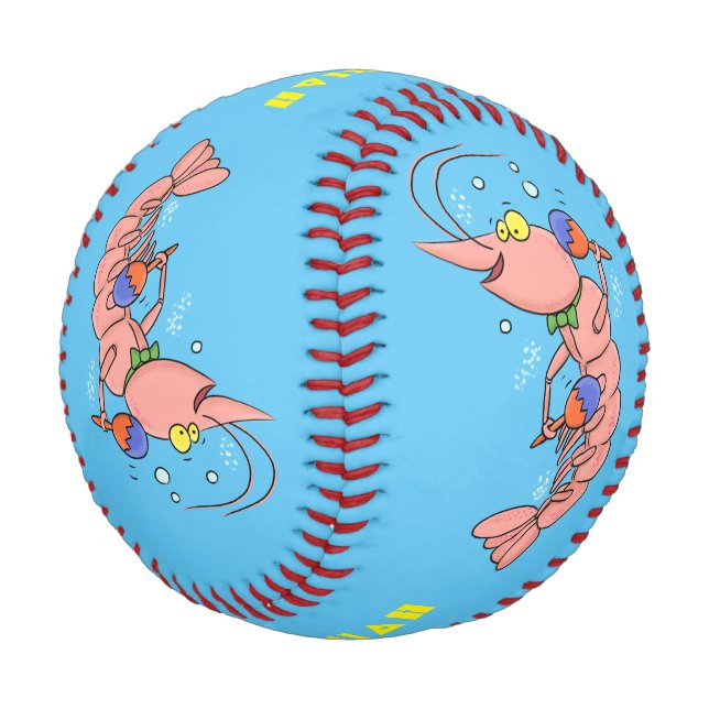 Pelota De Béisbol Camarón alegre, personalizado de la gamba (Angular)