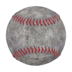 Pelota De Béisbol Caminata lateral del Cemento Gris Weathered