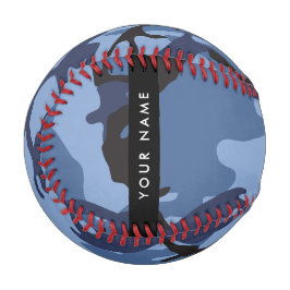 Pelota De Béisbol Camuflaje azul marino Tu nombre Personaliza