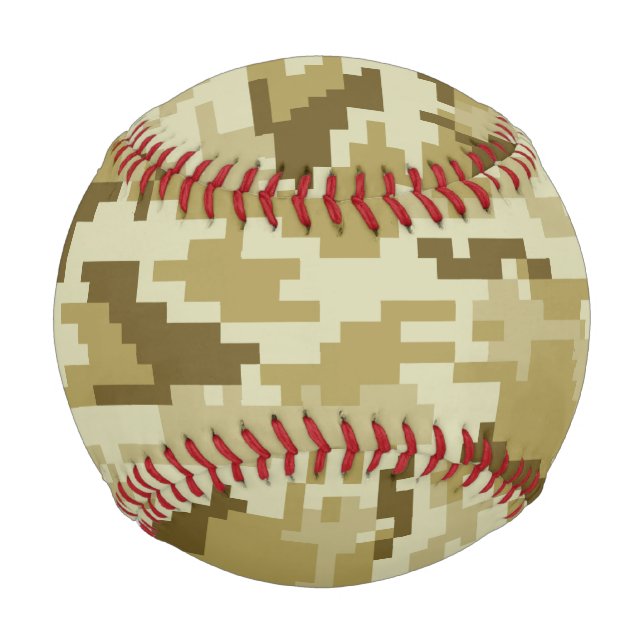 Pelota De Béisbol Camuflaje digital del desierto Pixel de 8 bits / C (Anverso)