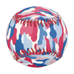 Pelota De Béisbol Camuflaje rojo blanco y azul