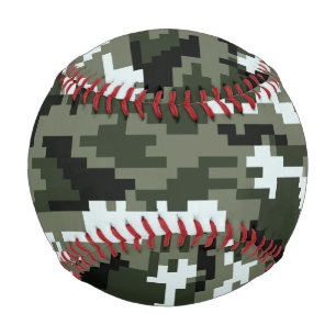 Pelota De Béisbol Camuflaje Urbano Digital Pixel de 8 bits / Camo