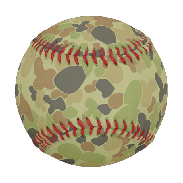 Pelota De Béisbol Camuflaje verde australiano (Reverso)