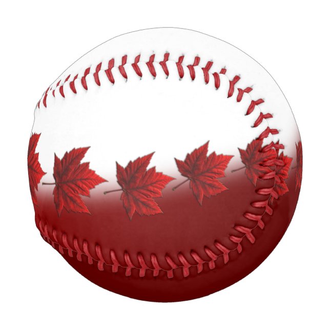 Pelota De Béisbol Canadá Souvenir Baseballs Canada Maple Leaf (Anverso derecho)