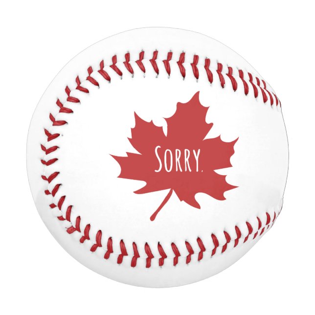 Pelota De Béisbol Canadiense gracioso (Anverso izquierdo)
