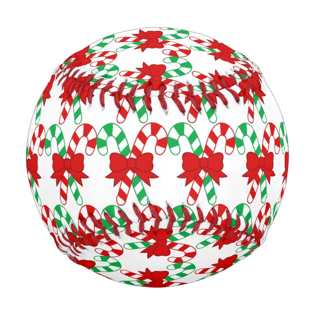 Pelota De Béisbol Candy Cane Baseball (Anverso)