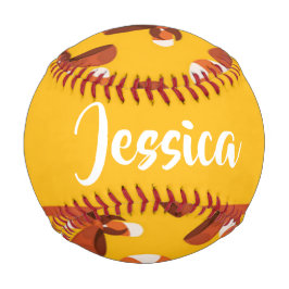 Pelota De Béisbol Candy cane wrapped with red bow pattern