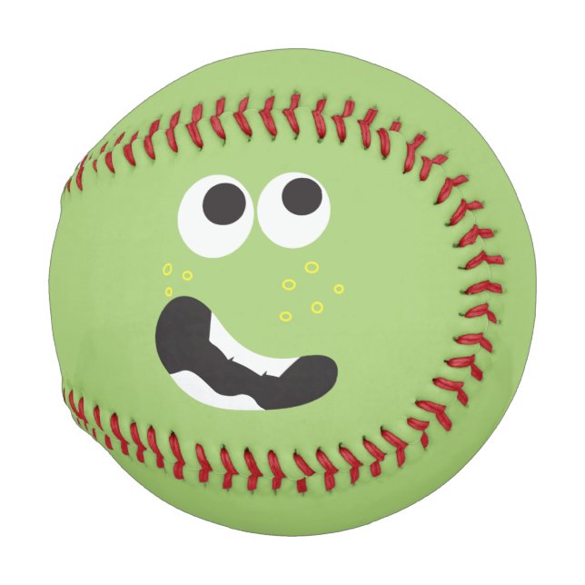 Pelota De Béisbol Cara de miedo a la Novedad divertida (Reverso Izquierdo)