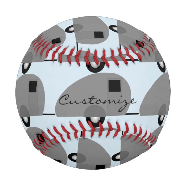 Pelota De Béisbol Caravana redondeada del remolque clásico de lágrim (Anverso)