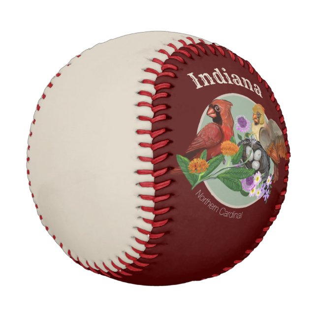 Pelota De Béisbol Cardenales del norte de Indiana con plantas nativa (Angular)