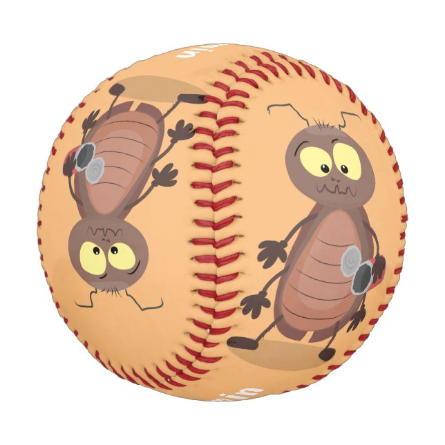 Pelota De Béisbol Caricatura divertida de una cucaracha linda (Angular)