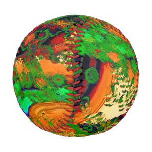 Pelota De Béisbol Carnival or mask party of paints, green and orange
