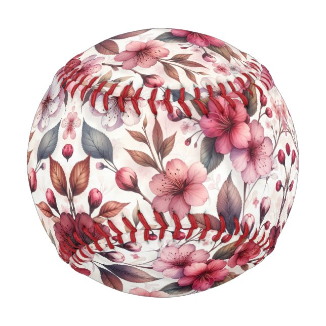 Pelota De Béisbol Cerezo en flor (Anverso)