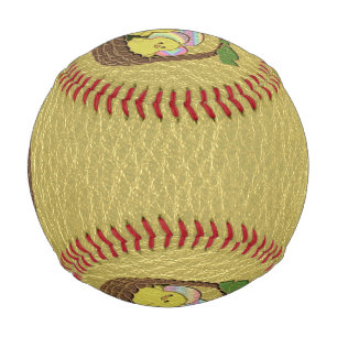 Pelota De Béisbol Cesta de Pascua con aspecto de cuero