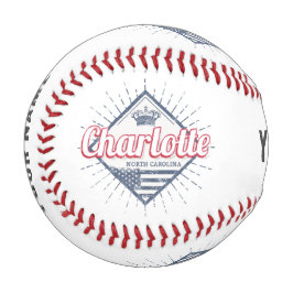 Pelota De Béisbol Charlotte City North Carolina Estados Unidos
