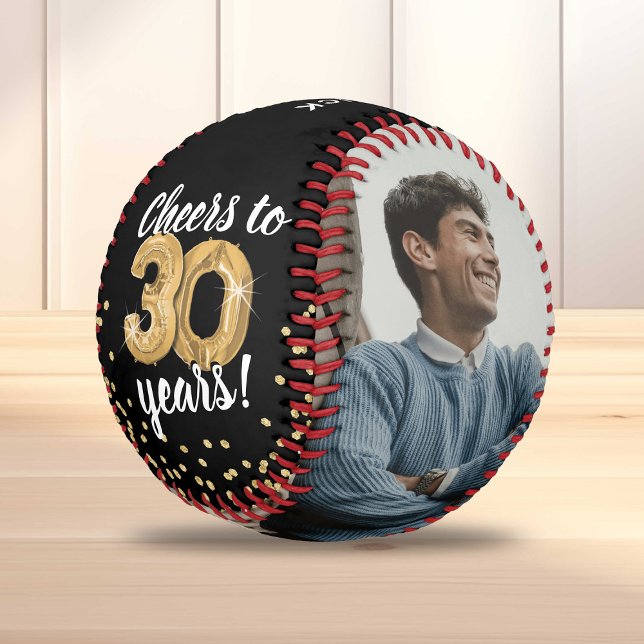 Pelota De Béisbol Cheers to 30 Years - 30th birthday Photo (Subido por el creador)