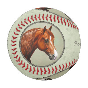 Pelota De Béisbol Chestnut Morgan Horse Sage Green