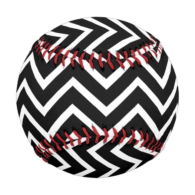 Pelota De Béisbol Chevron Negro (Anverso)