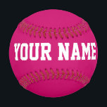 Pelota De Béisbol Chicas Idea de regalo de cumpleaños nombre persona<br><div class="desc">Crea tus Chicas únicos Regalo de cumpleaños fucsia lindo nombre personalizado texto de béisbol que agrega tu propio nombre personalizado, año, lema, mensaje o cualquier texto. Personalizable lindo juego de regalos de béisbol para chicas, futbolistas femeninas, mujeres, mamá, hermana, hija, novia, animadores, adolescente, adolescente, niña, jugadores, compañeros de equipo, fans....</div>