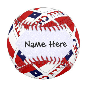 Pelota De Béisbol Chile Bandera Chilena Personalizada con Baldosas