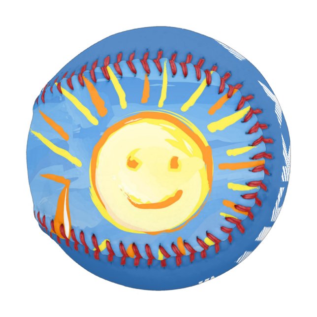 Pelota De Béisbol Cielos de pintura de niños (Anverso derecho)