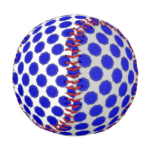 Pelota De Béisbol Cinta de flores azules de Kenneth Yoncich