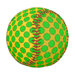 Pelota De Béisbol Cinta de la flor verde anime por Kenneth Yoncich