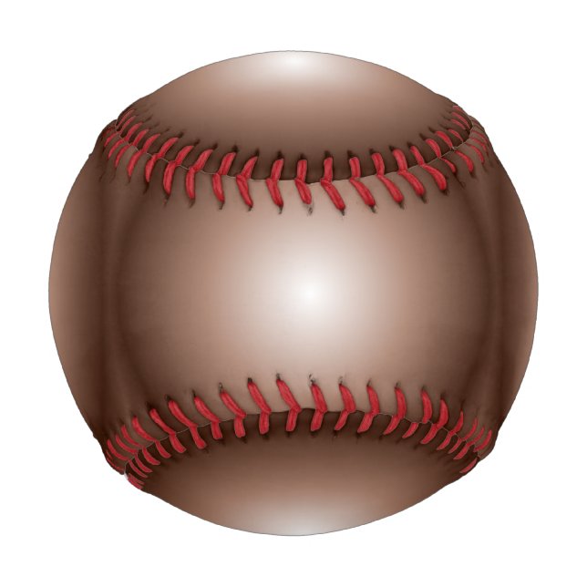 Pelota De Béisbol Círculo geométrico 3D Círculo oscuro Mocha marrón  (Anverso)