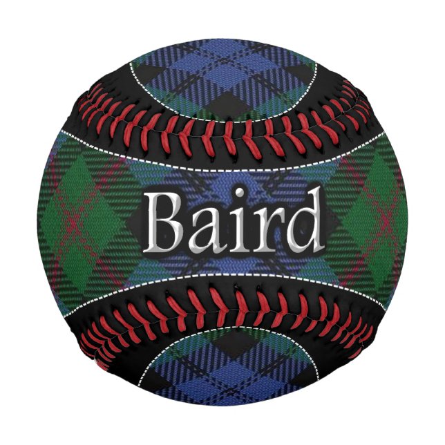 Pelota De Béisbol Clan Baird Scottish Dream Tartán (Anverso)