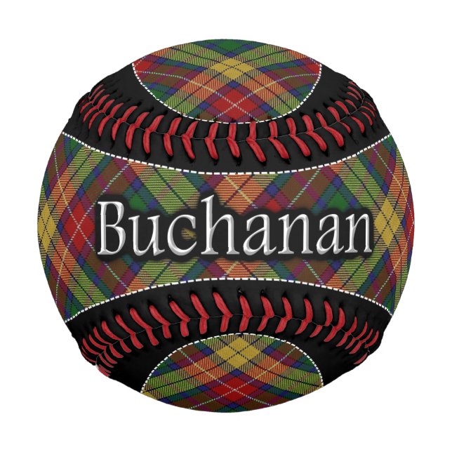 Pelota De Béisbol Clan Buchanan Scottish Dream Tartán (Anverso)