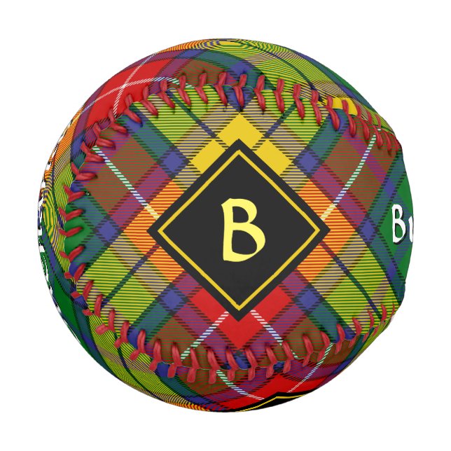 Pelota De Béisbol Clan Buchanan Tartan (Anverso izquierdo)