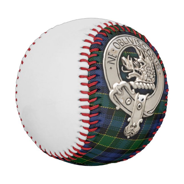 Pelota De Béisbol Clan Campbell Escudo y Breadalbane Tartan (Angular)