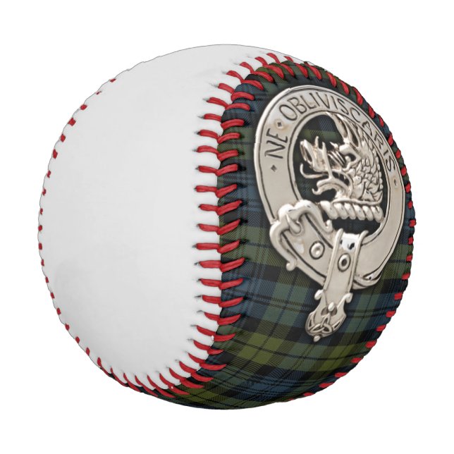 Pelota De Béisbol Clan Campbell Escudo y Tartán (Angular)